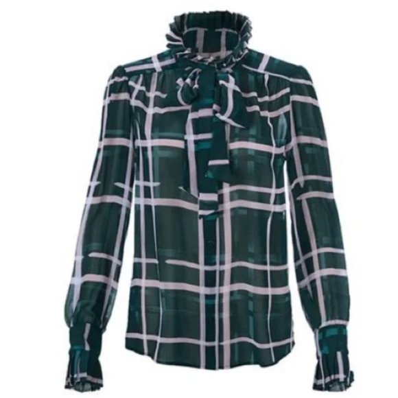 Cabi 3948 Cake Ruffle Blouse Medium NWT - Picture 2 of 11